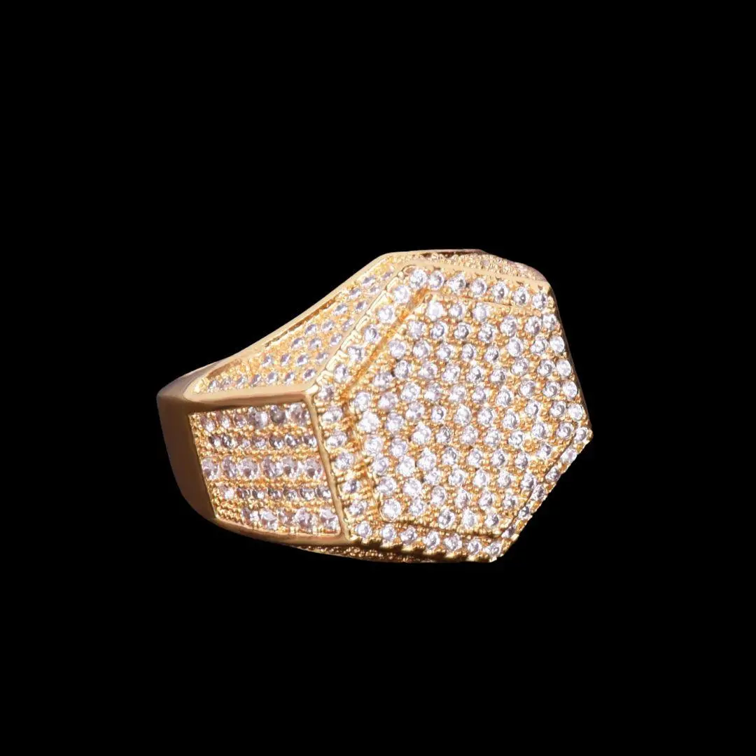 Hexagon Iced Out Ring - Image 2