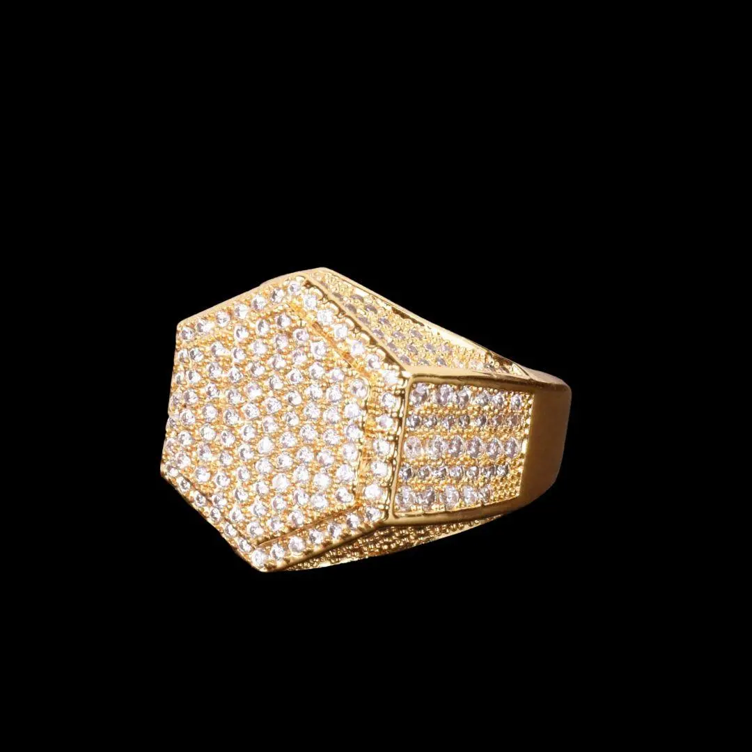 Hexagon Iced Out Ring - Image 3