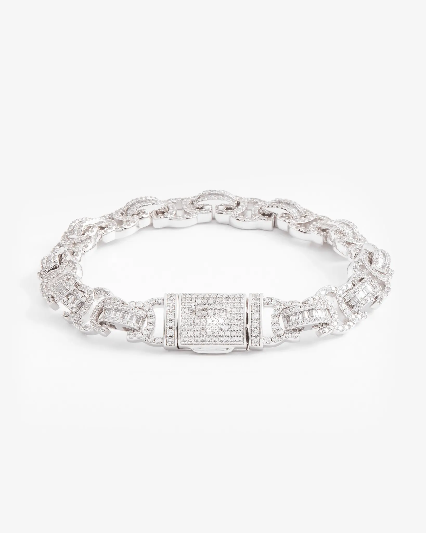 Iced Byzantine Bracelet - White Gold - Image 2