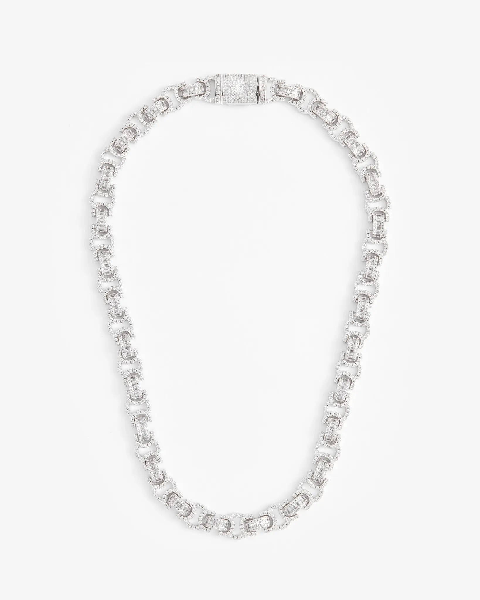 Iced Byzantine Chain - White Gold - Image 2
