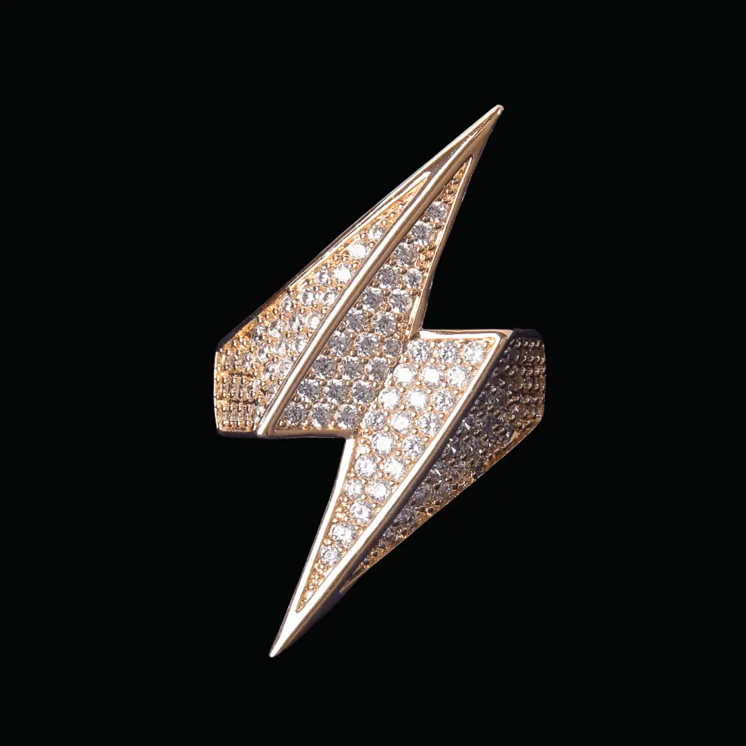 Lightning Sign Iced Out Ring - Image 2