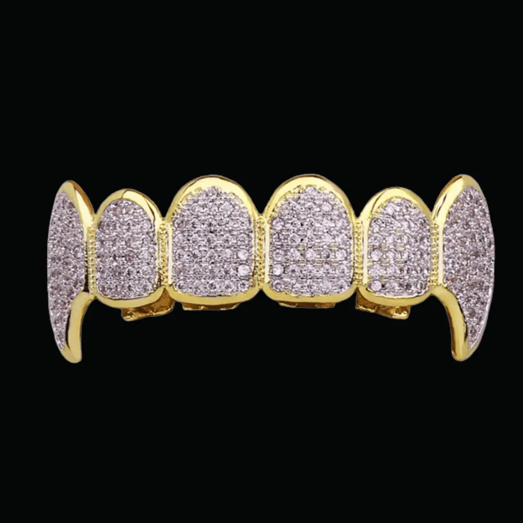 Micro Pave Fuchsia Iced Out Grillz - Image 3