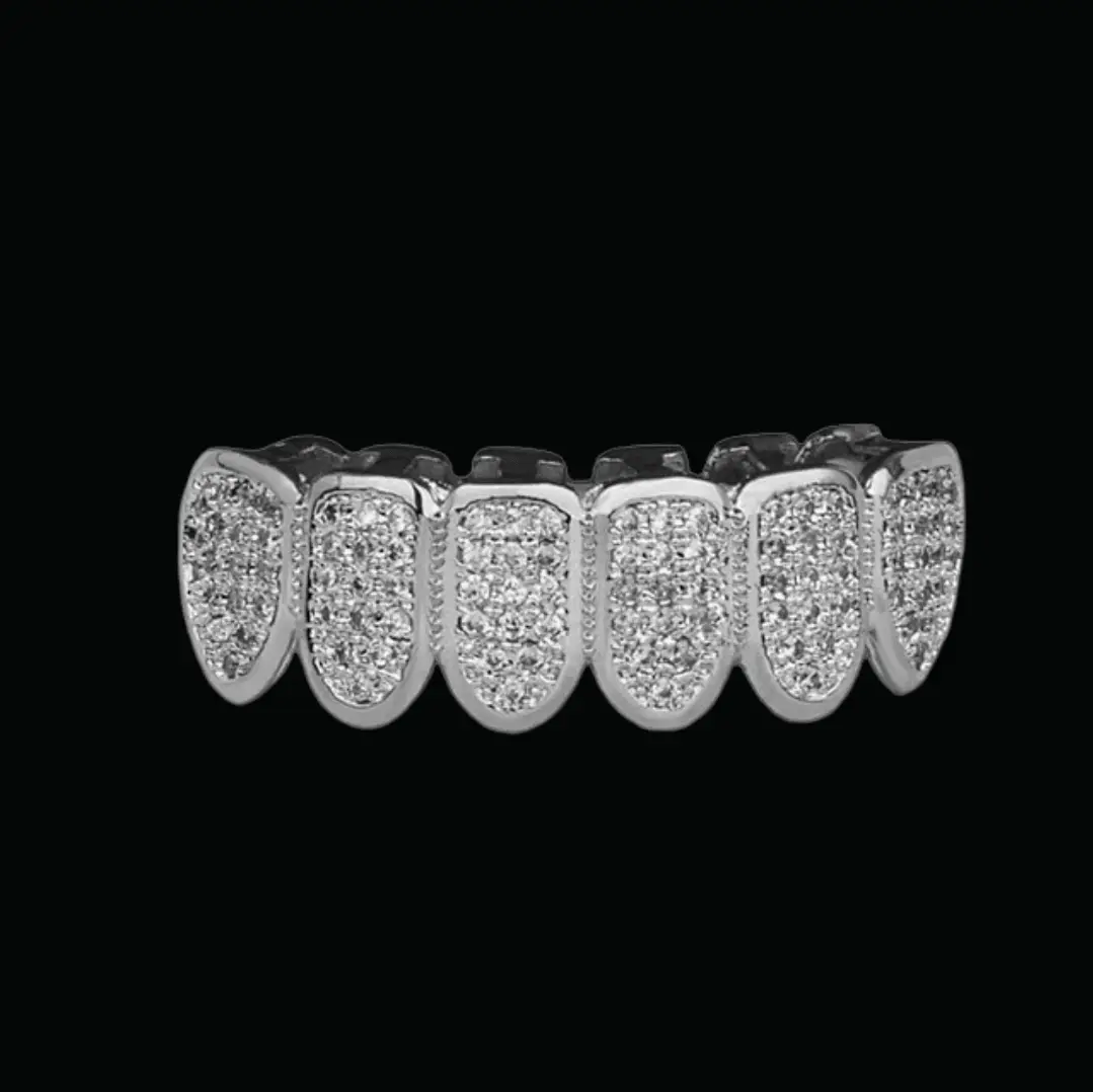 Micro Pave Fuchsia Iced Out Grillz - Image 4