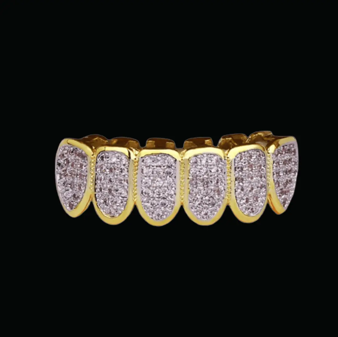 Micro Pave Fuchsia Iced Out Grillz - Image 5