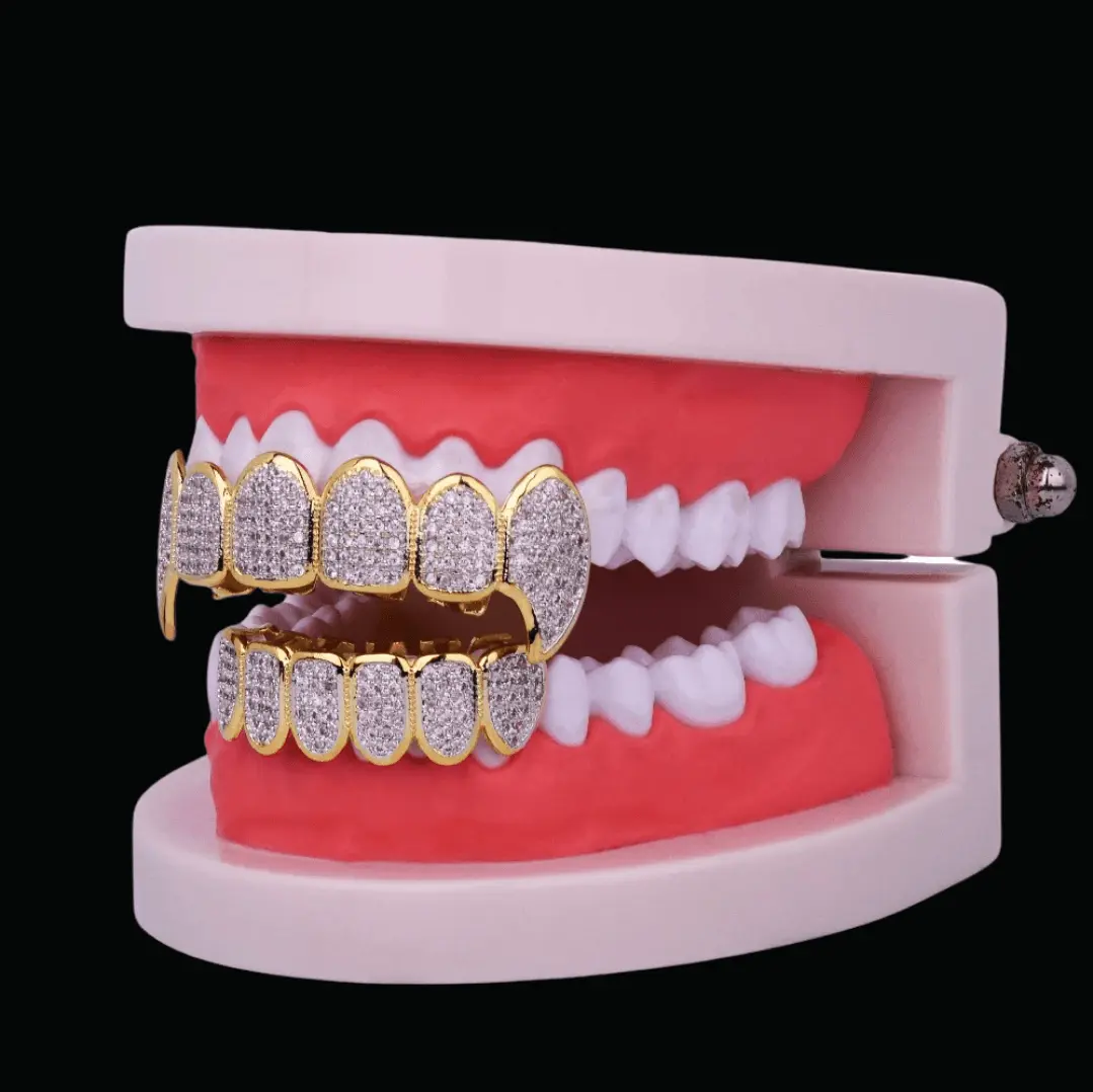 Micro Pave Fuchsia Iced Out Grillz - Image 7