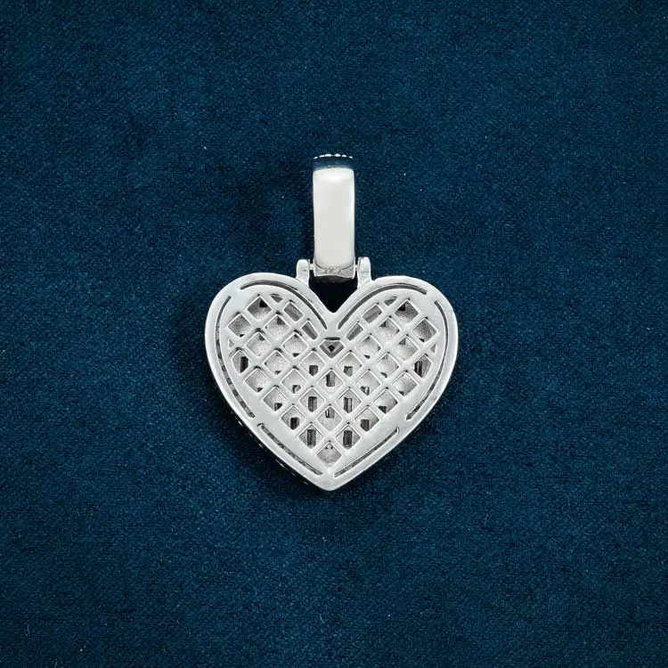 Moissanite Heart Pendant - Vermeil Gold - Image 3