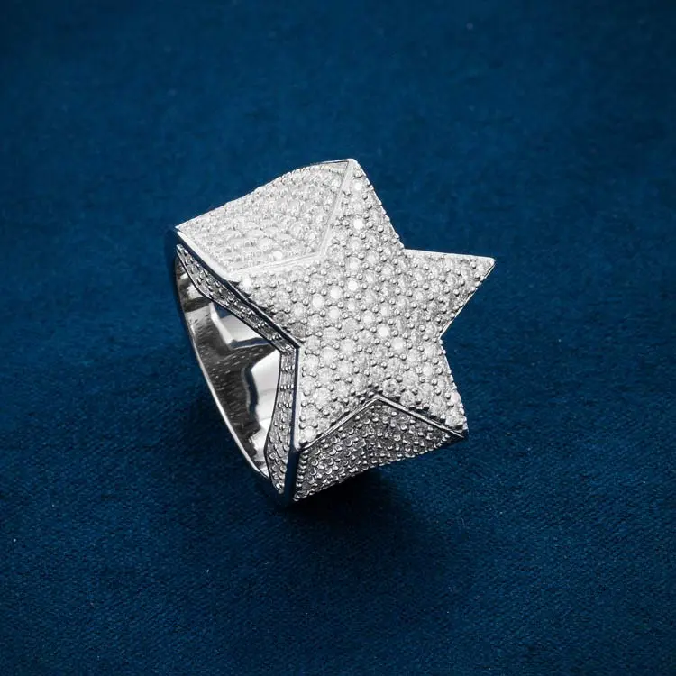 Moissanite Star Ring - Vermeil Gold - Image 3