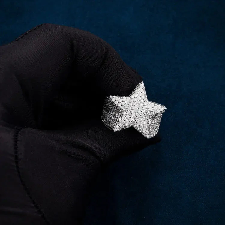 Moissanite Star Ring - Vermeil Gold - Image 5