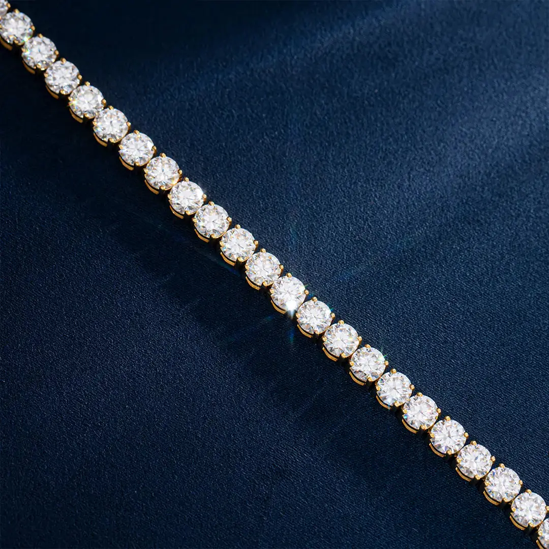 Moissanite Tennis Chain - Gold Vermeil - Image 3