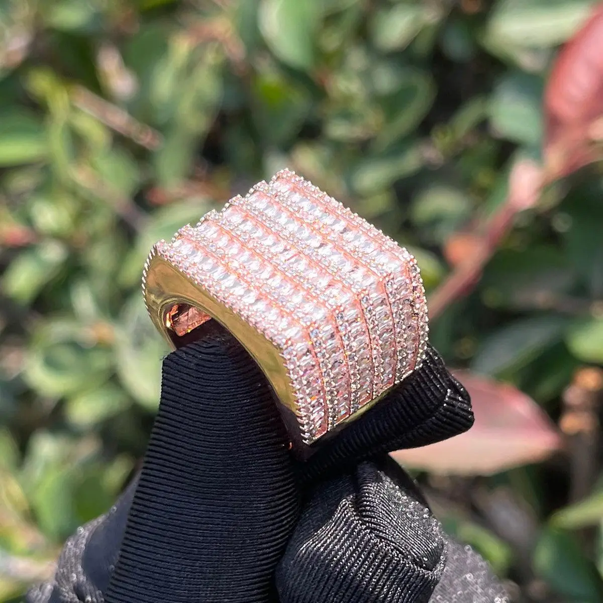 Diamond Rows Iced Out Ring - Image 7