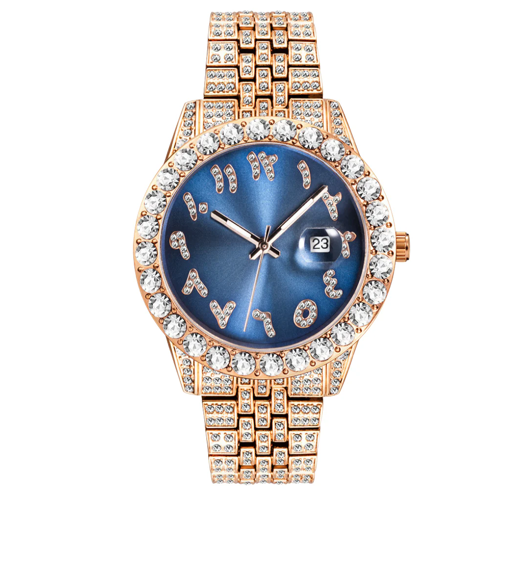 Nexis Arabic Iced Out Watch - Image 6