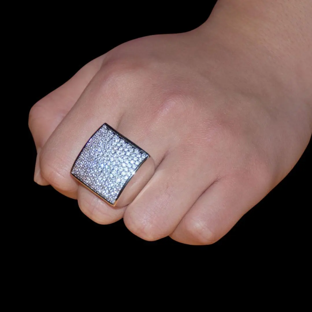 Oval Square Iced Out Ring - Image 5