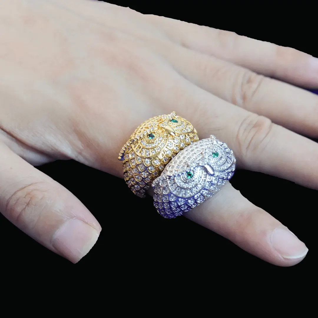 Owl Iced Out Ring - Image 6