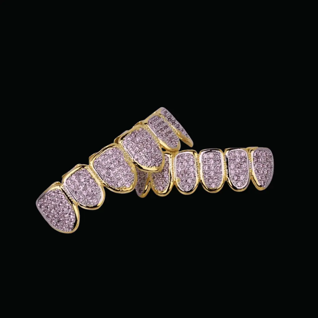 Purple Stones Iced Out Grillz - Image 4