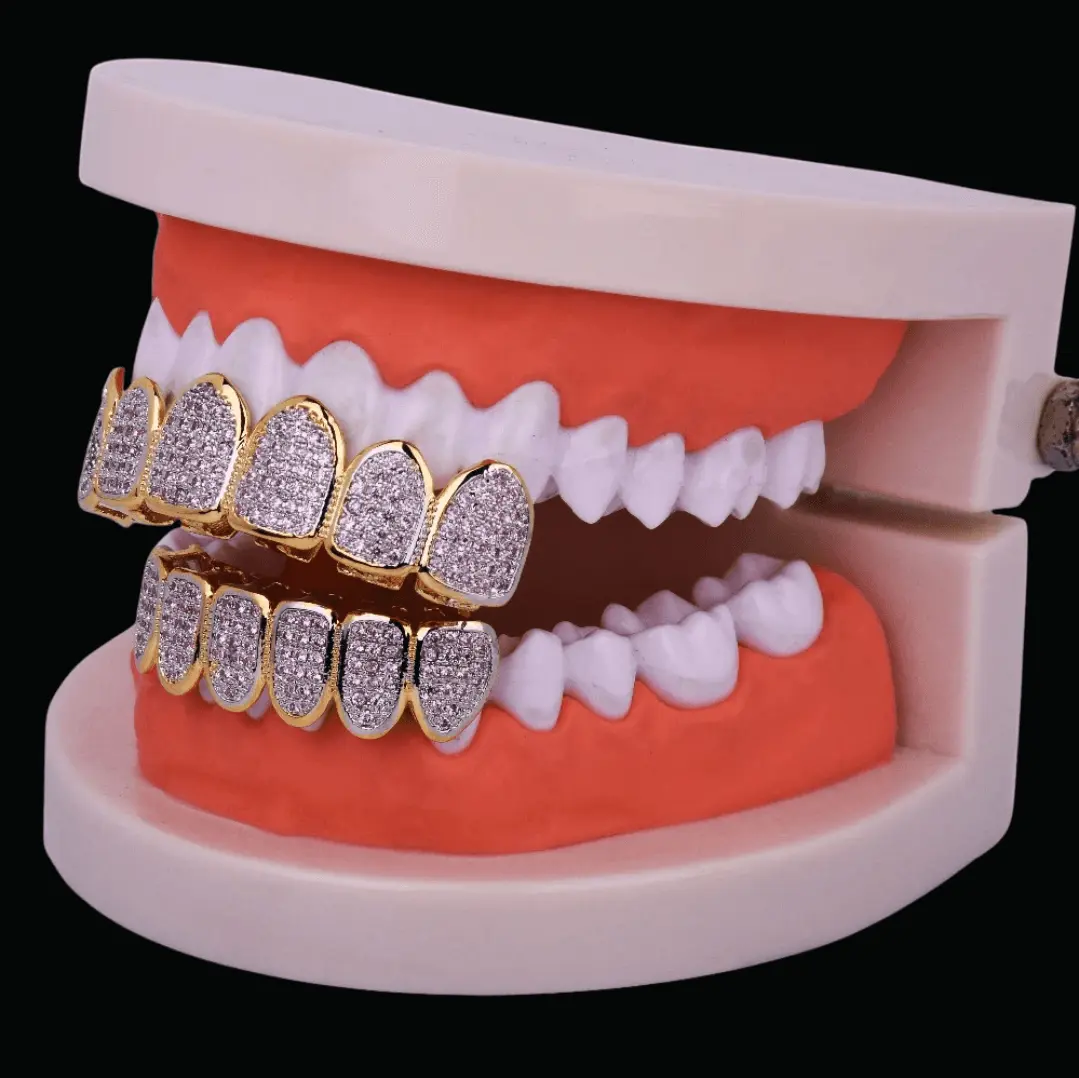 Purple Stones Iced Out Grillz - Image 6