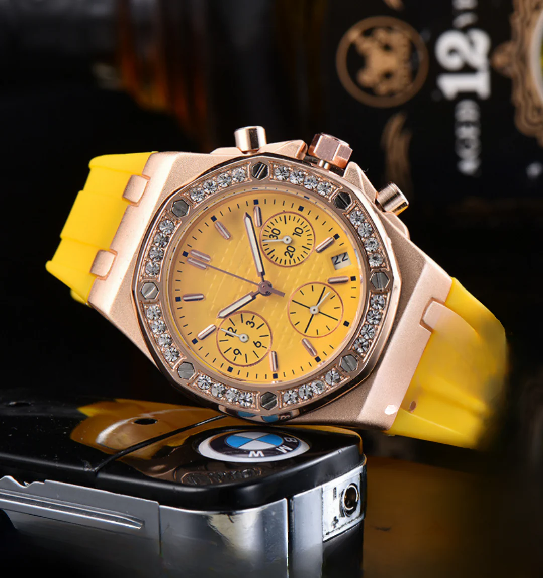 Royale Ice Bezel Chronograph Watch - Image 4