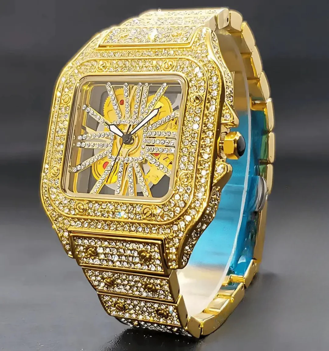 Skeleton Iced out Watch - Image 2
