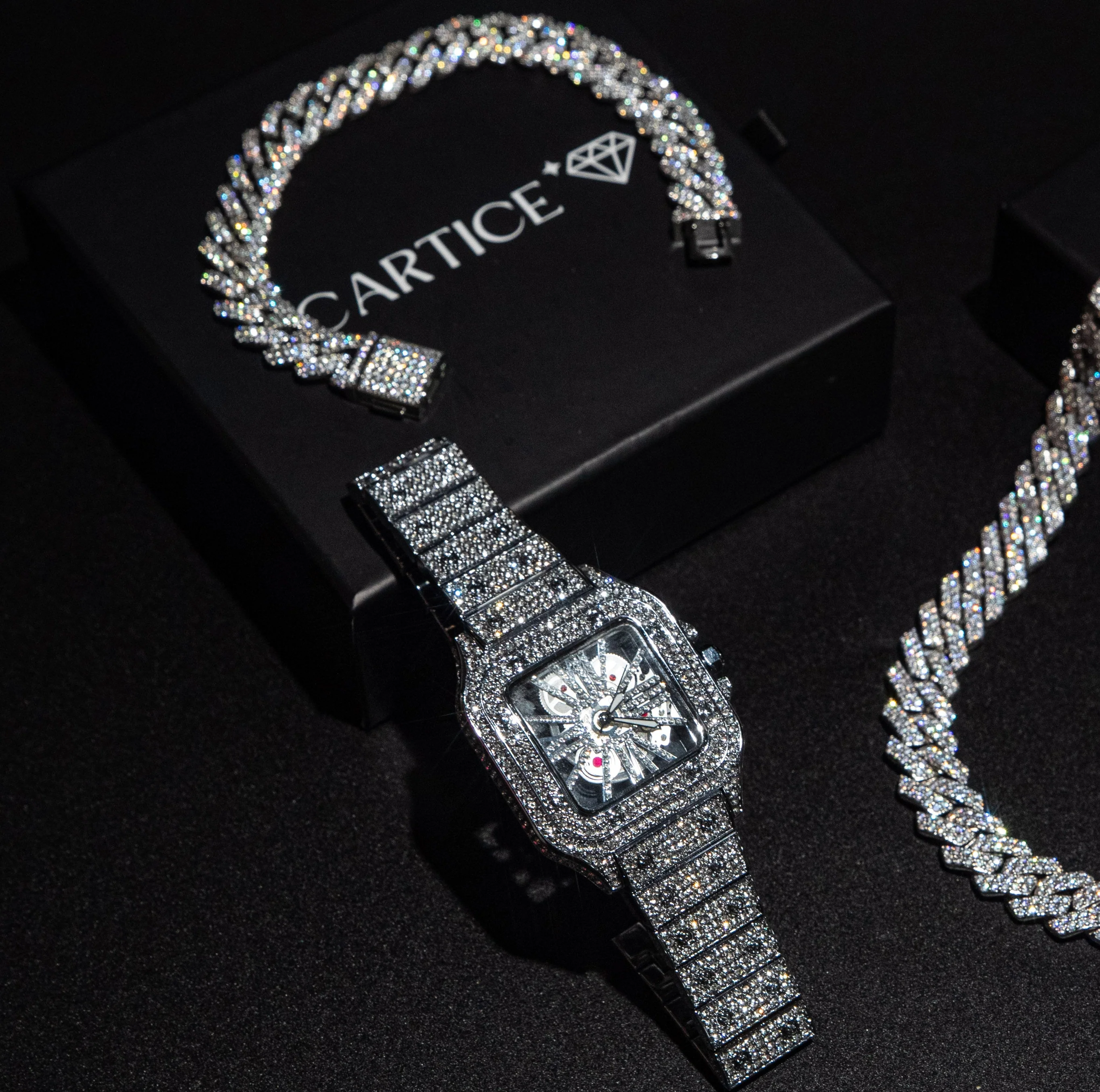 Skeleton VVS Iced Out Watch - Image 3