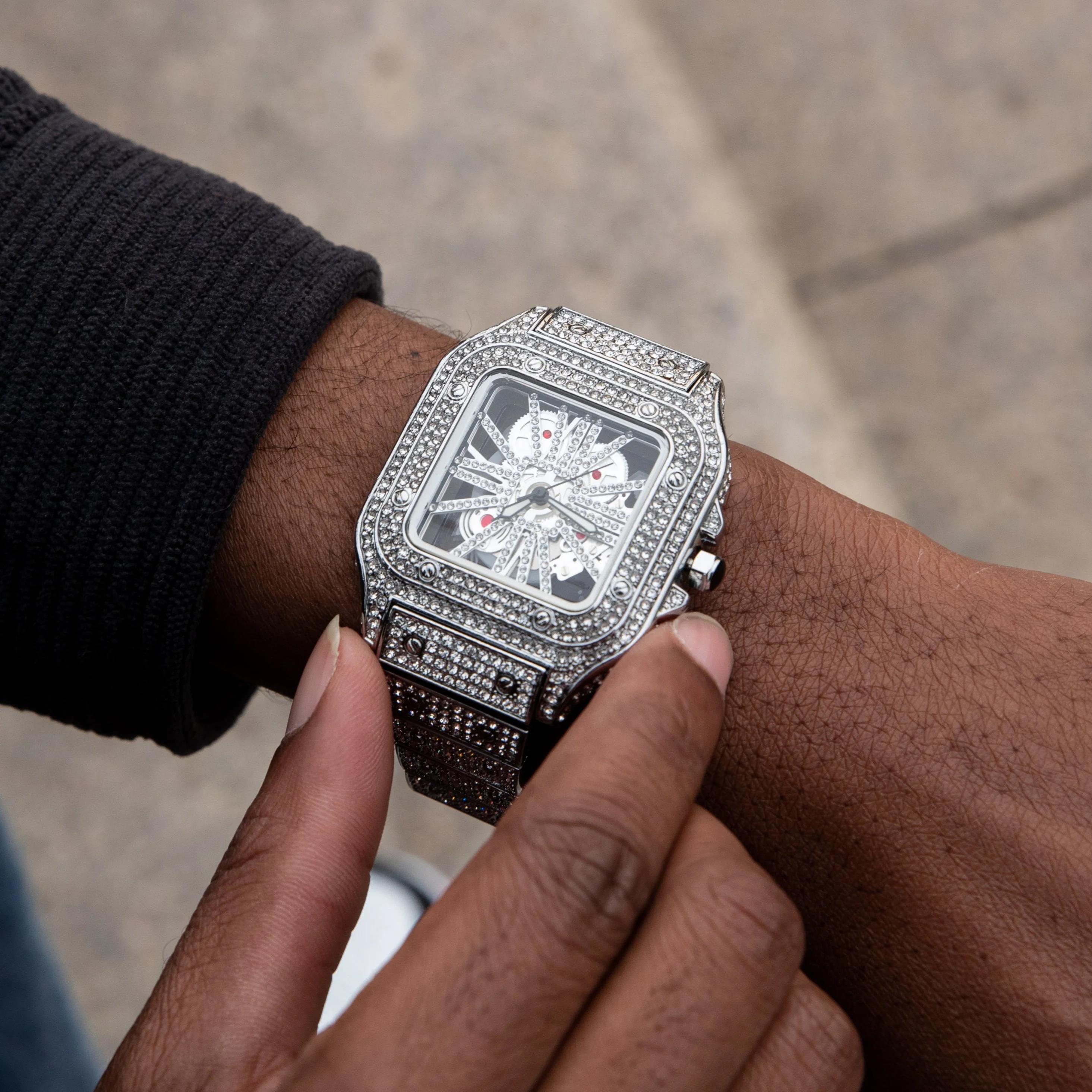 Skeleton VVS Iced Out Watch - Image 8