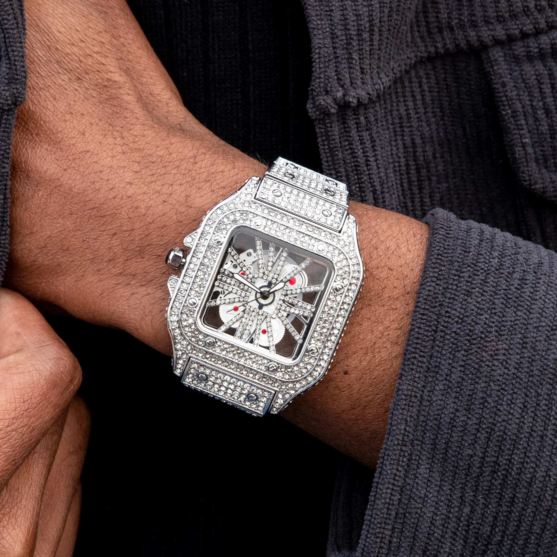 Skeleton VVS Iced Out Watch - Image 9