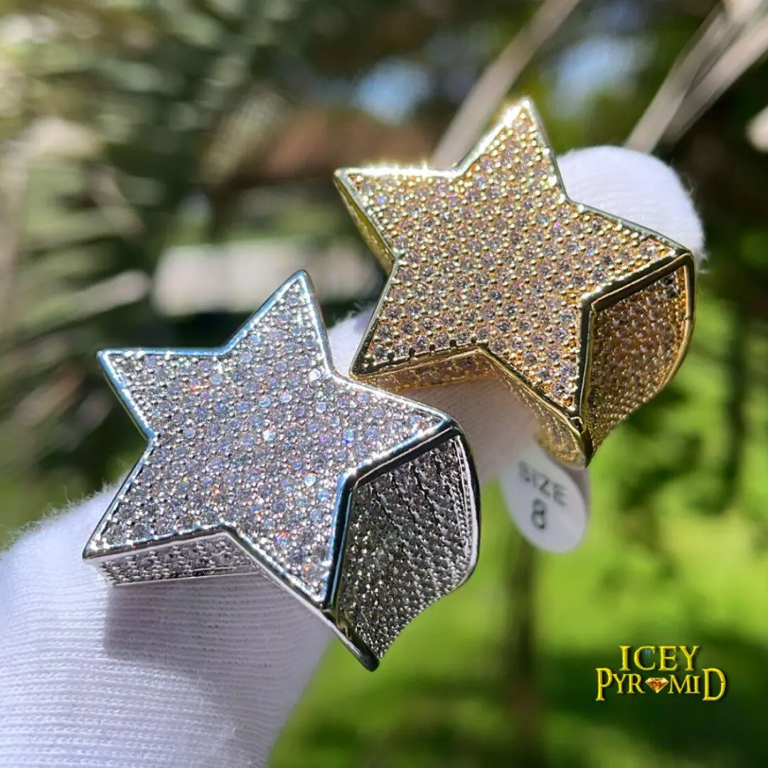 Star Iced Out Diamond Ring - Image 13