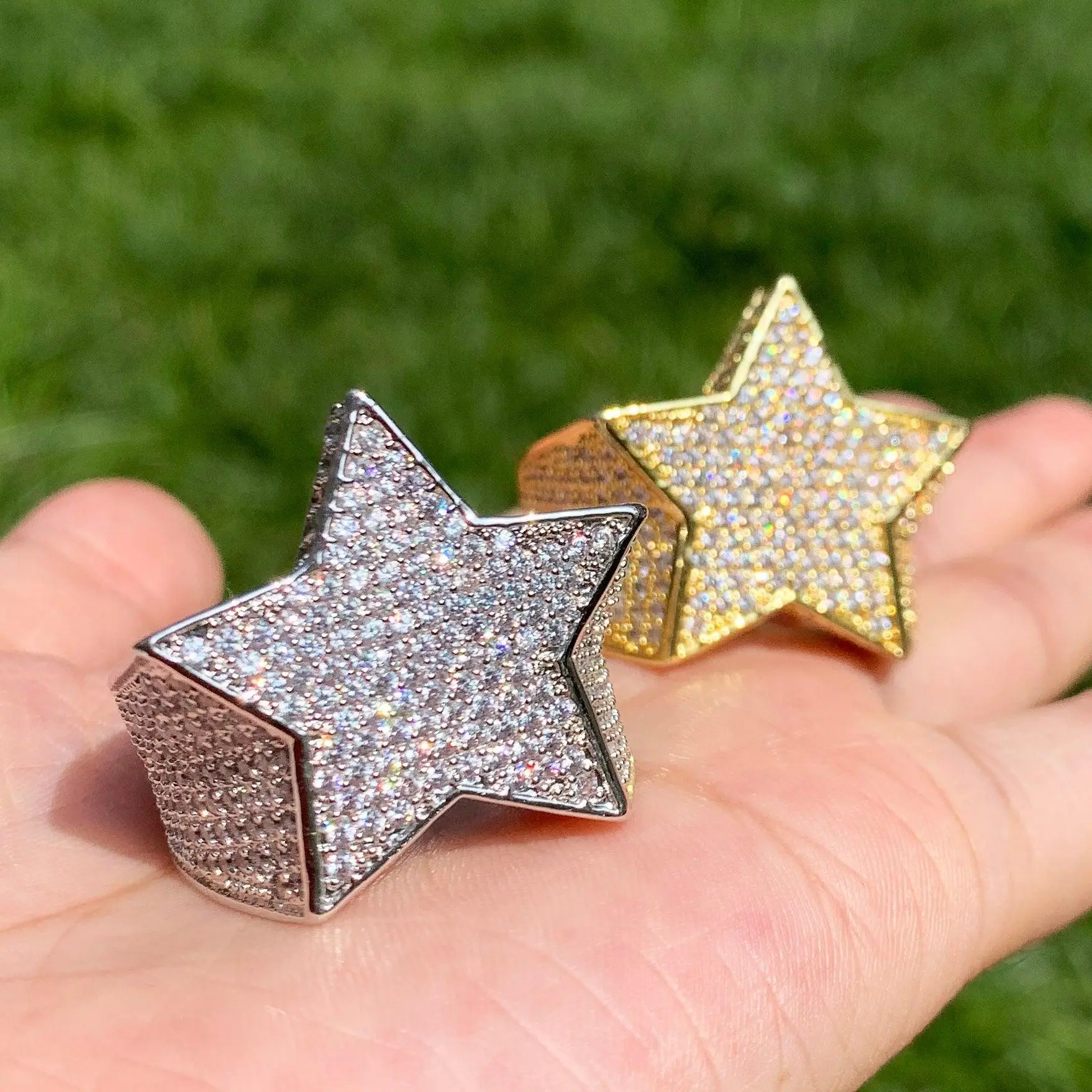 Star Iced Out Diamond Ring - Image 4