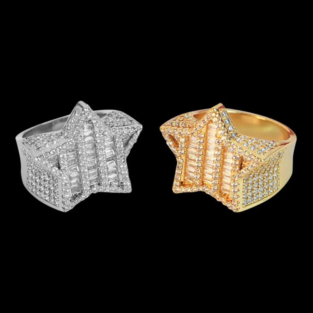 Star VVS Iced Out Diamond Ring - Image 2