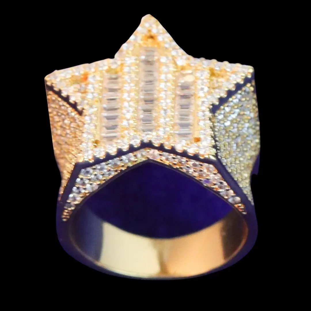 Star VVS Iced Out Diamond Ring - Image 4