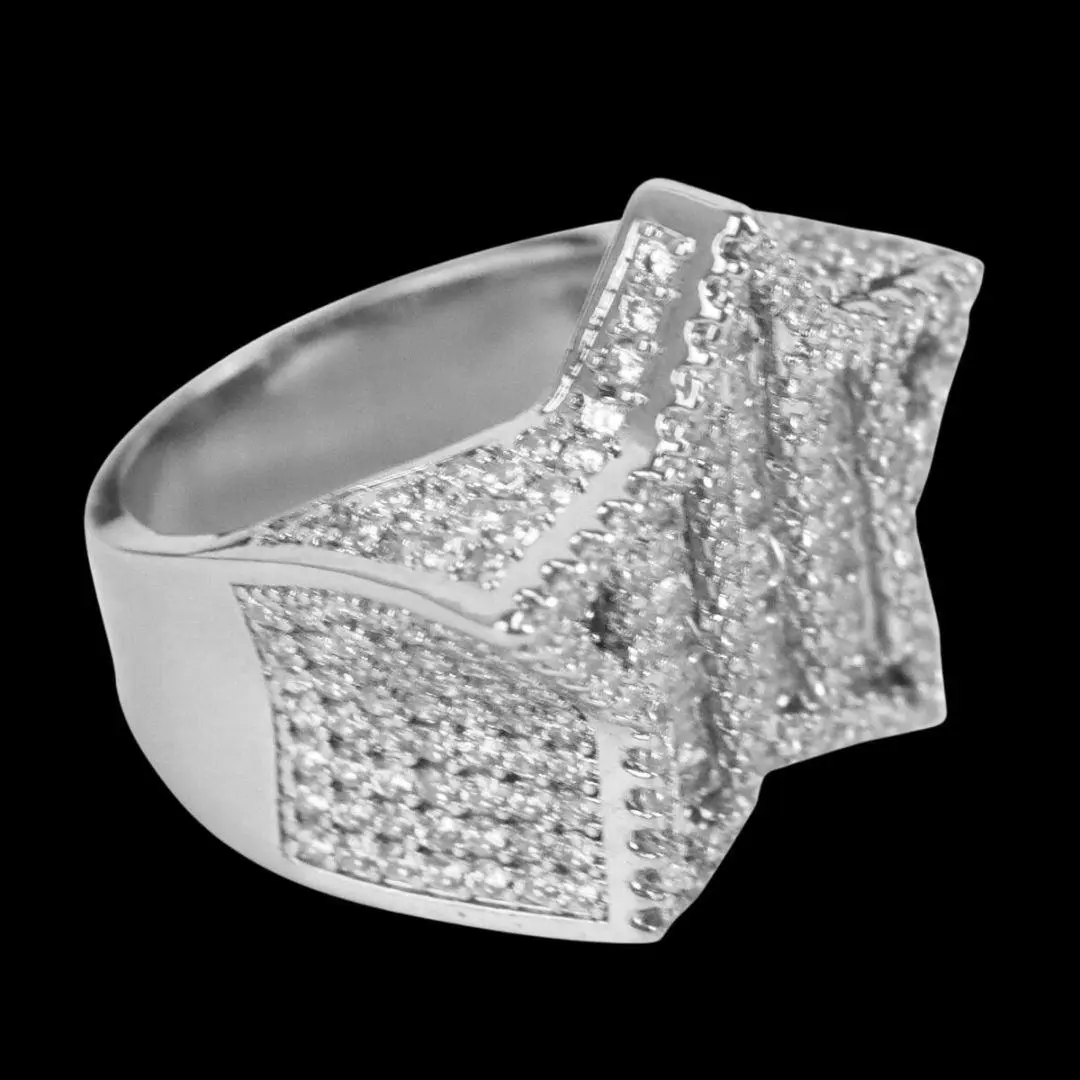 Star VVS Iced Out Diamond Ring - Image 5