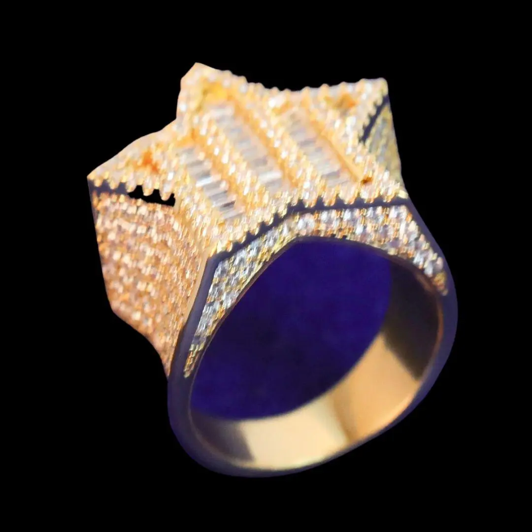 Star VVS Iced Out Diamond Ring - Image 6