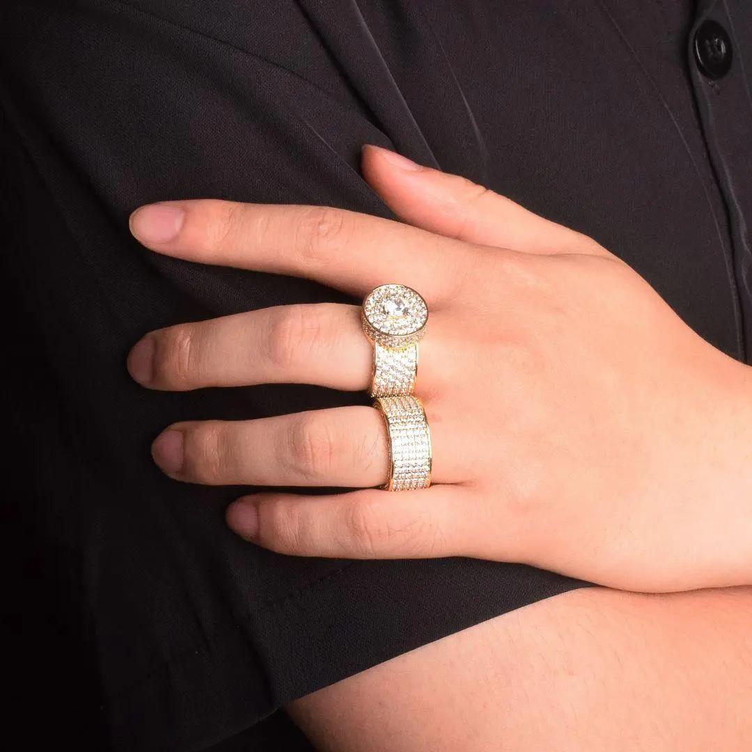 Tennis Cut Round Iced Out Ring - Image 3