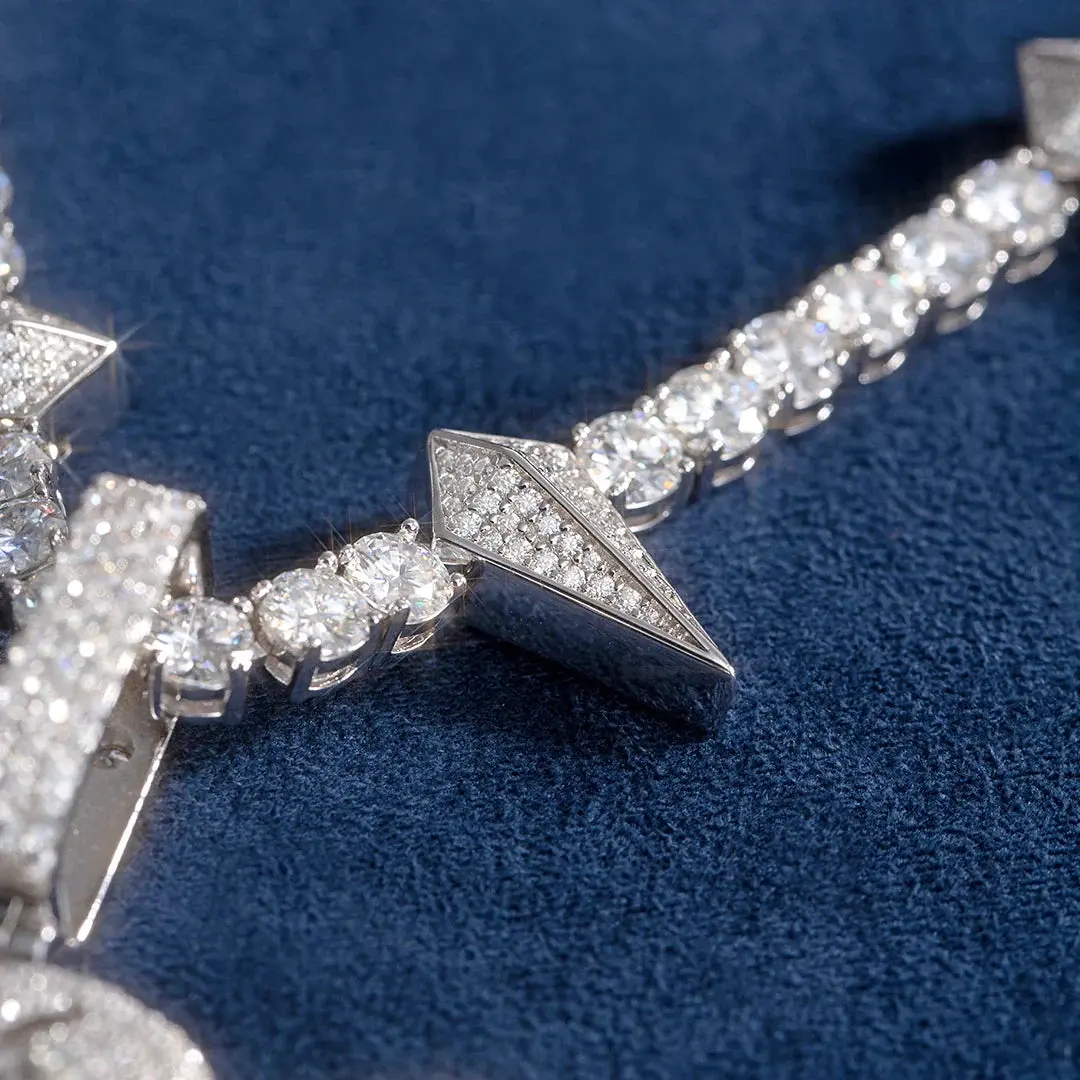 Thorn Moissanite Tennis Chain - Gold Vermeil - Image 3