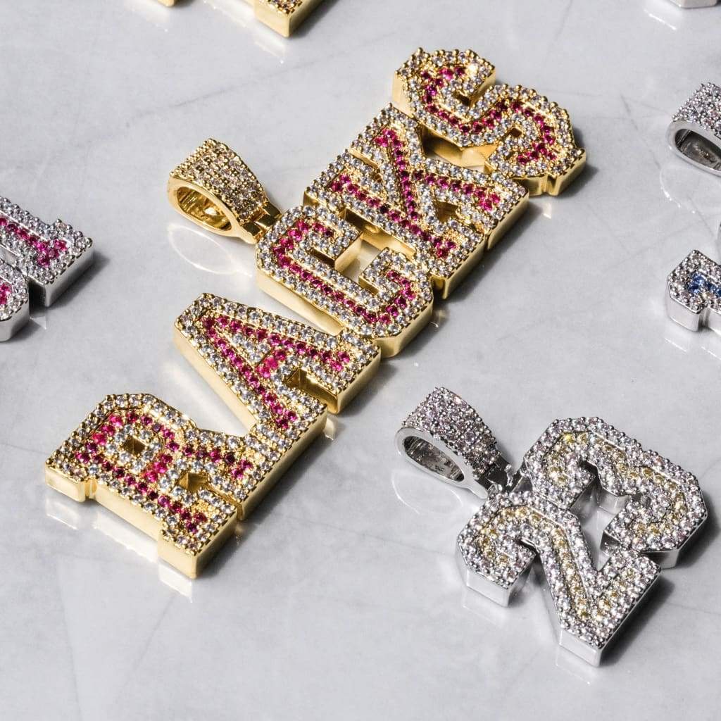 Varsity Letter Custom Pendant - Gold - Image 5